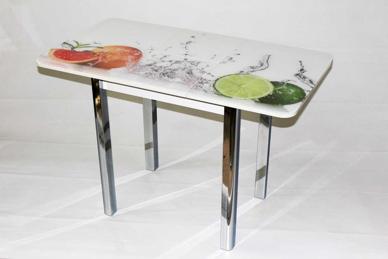 Раздвижной стол из стекла Милан 10 с фотопечатью Фрукты