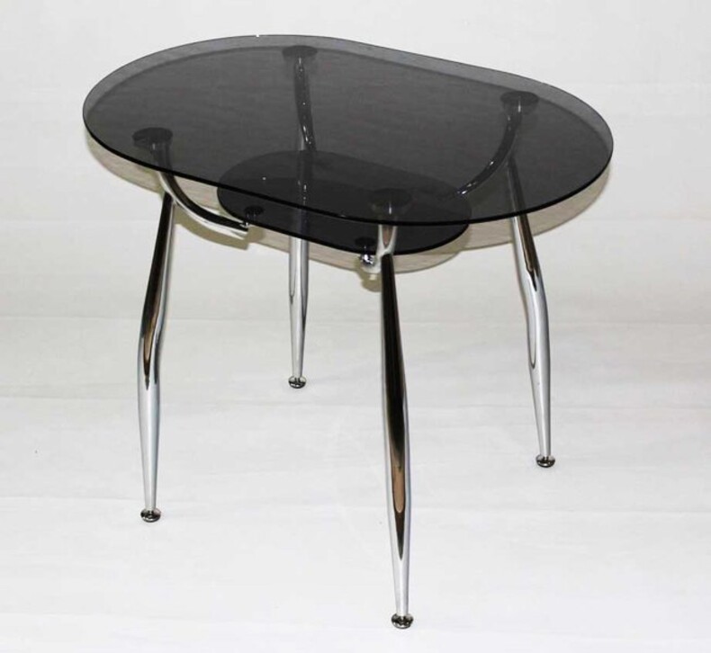 Овальный стол из стекла Вокал 23 серый