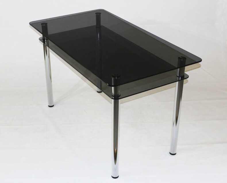 Прямоугольный стол из стекла Эдель 11 серый