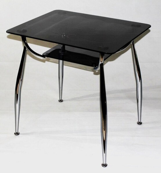 Прямоугольный стеклянный стол Вокал 10 серый