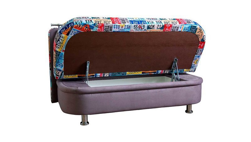 Прямой кухонный диван с ящиком для хранения Метро ДМ09