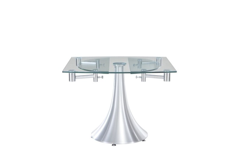 Раздвижной стол-трансформер из стекла Притяжение Т017 прозрачный (1000/1600х900)