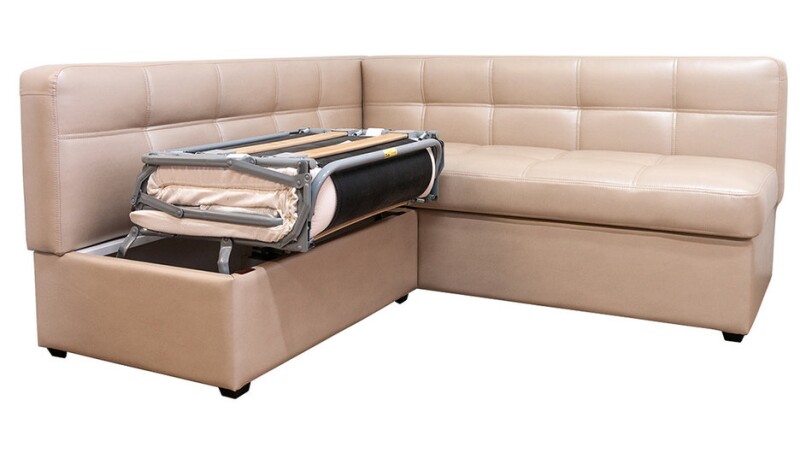 Угловой диван на кухню со спальным местом Палермо Софт ДПСМТ11