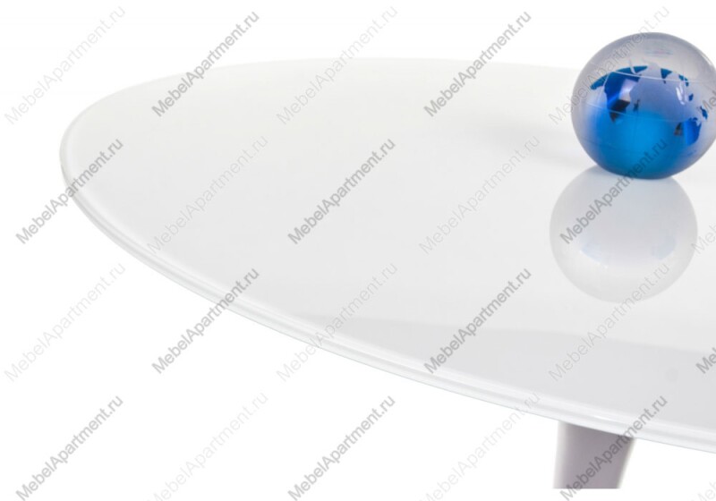 Круглый кухонный стол из стекла Tulip DT-1 718 Super white