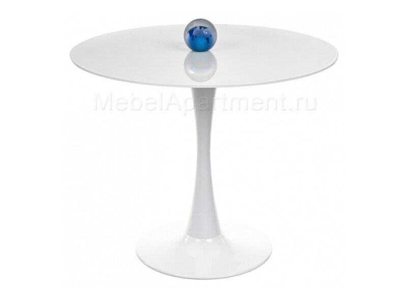 Круглый кухонный стол из стекла Tulip DT-1 718 Super white