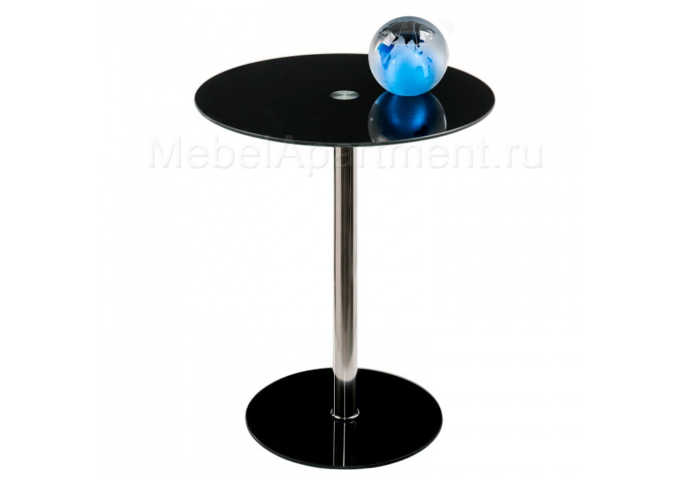Кофейный стеклянный стол Sing черный