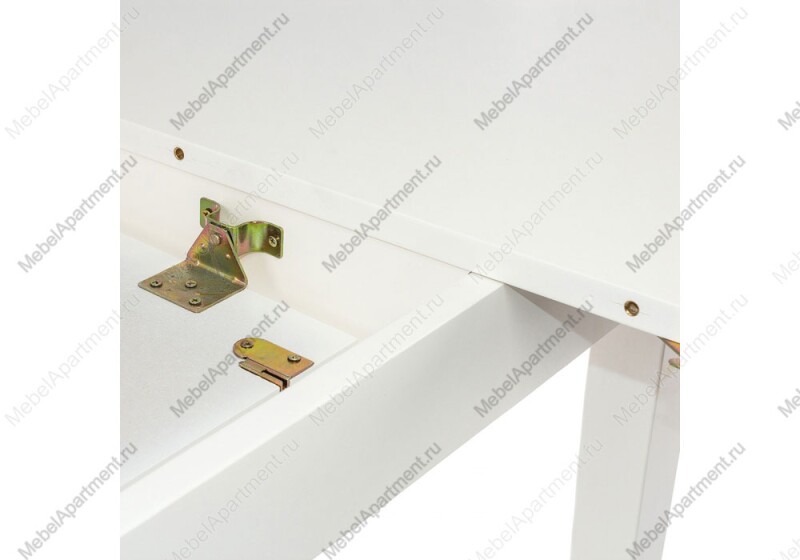Овальный раскладной обеденный стол из дерева и МДФ Lugano butter white