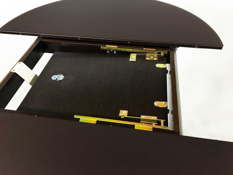 Раскладной стол-трансформер из стекла Рим шоколадный