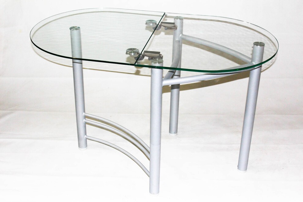 Овальный стеклянный стол италия