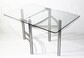 Прямоугольный пристенный стеклянный стол Опус прозрачный - фото 2
