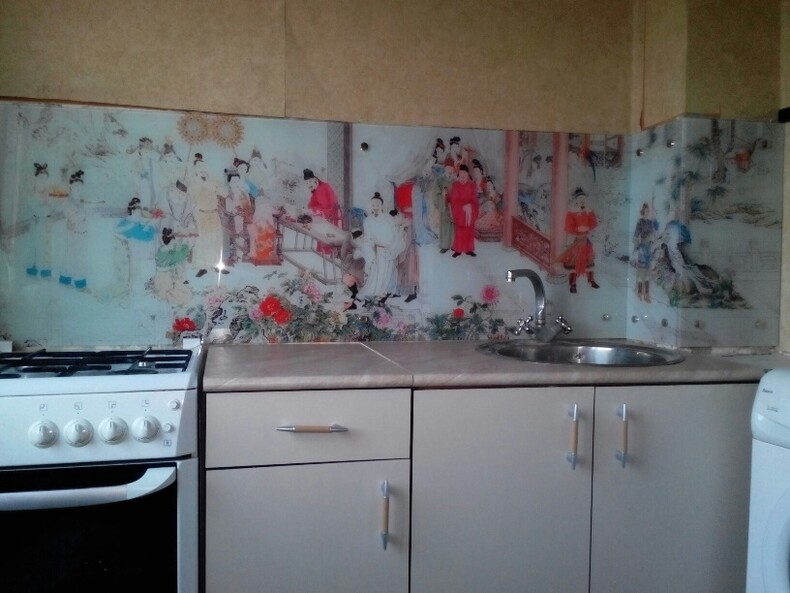 Скинали на кухню с изображением FF397 Японская тематика