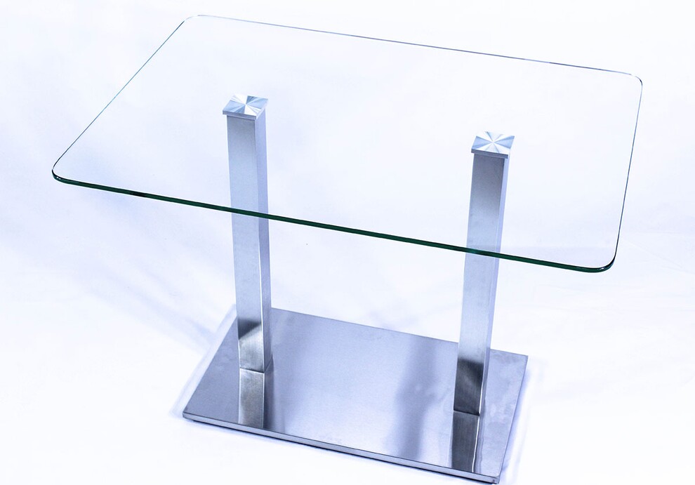 Столик е. Обеденный стеклянный стол е77/30 матовый. Стол е77. Формы из закаленного стекла прямоугольные. Обеденный стол е77/10 прямоугольный прозрачный.