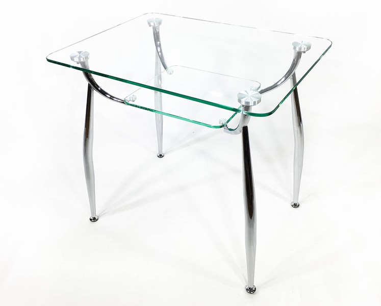 Стеклянный кухонный стол Вокал 10 прозрачный