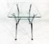 Прямоугольный стеклянный стол Квадро 10 прозрачный - фото 6