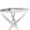Кругло-овальный раздвижной стеклянный кухонный стол Рим белый белый - фото 4
