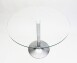 Круглый стеклянный кухоонный стол Троя 18 прозрачный-серебро - фото 2