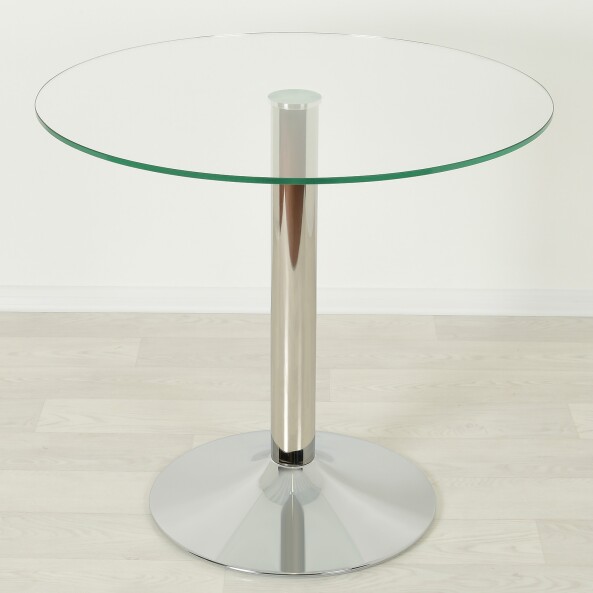 Стеклянный кухонный стол Троя 18 прозрачный