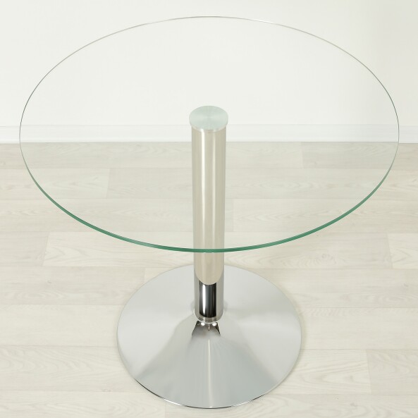 Стеклянный кухонный стол Троя 18 прозрачный