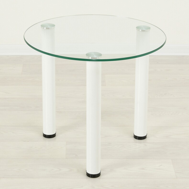 Кофейный стеклянный столик Модерн 03 прозрачный/белый