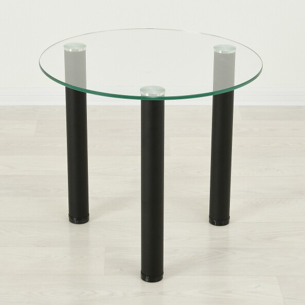 Кофейный стеклянный столик Модерн 03 прозрачный/черный