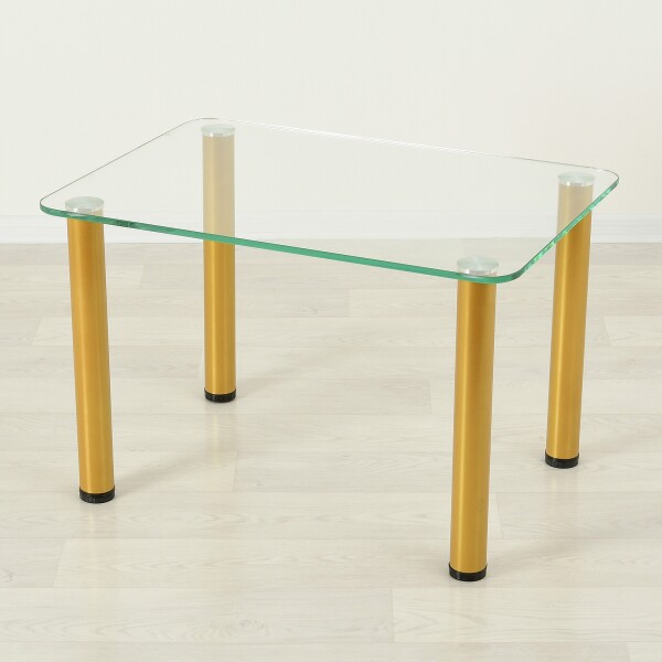 Кофейный стол из стекла Модерн 01 прозрачный/Золото
