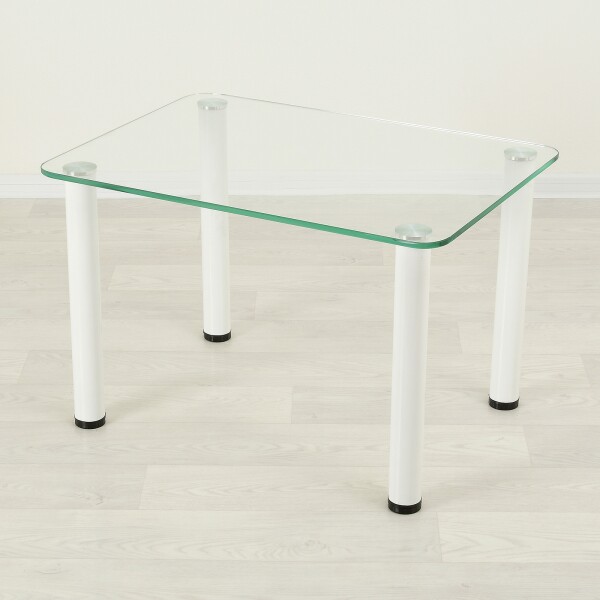Кофейный стол из стекла Модерн 01 прозрачный/белый