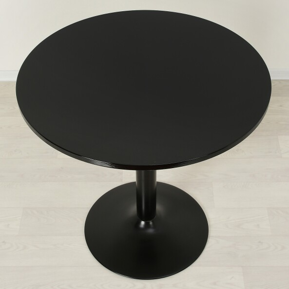 Обеденный стол из МДФ Троя черный/черный
