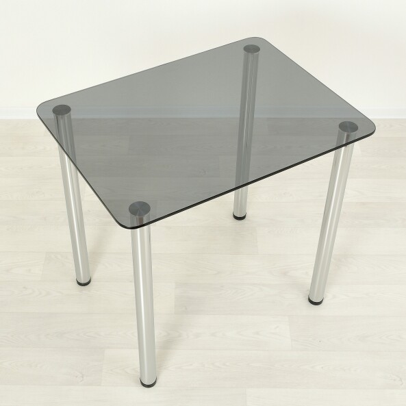Прямоугольный стеклянный стол Эдель 10 серый