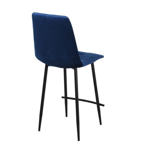 Дизайнерский полубарный стул Мюнхен синий