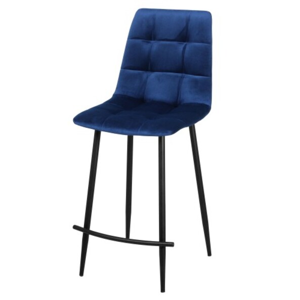 Дизайнерский полубарный стул Мюнхен синий