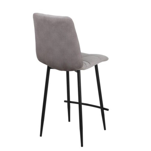 Дизайнерский полубарный стул Мюнхен серый