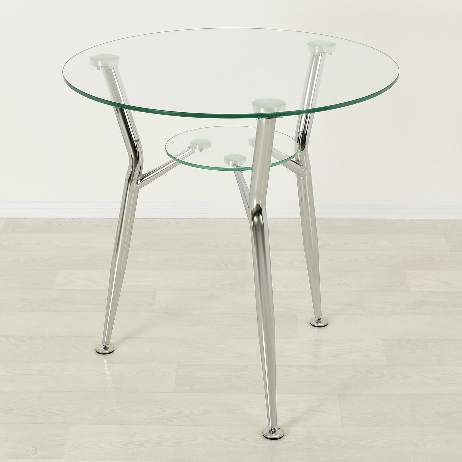 Стеклянный стол для кухни Квадро 18-3 прозрачный