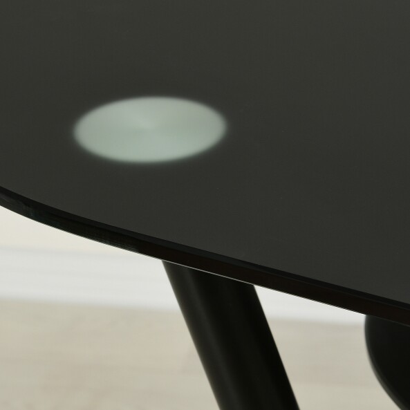 Овальный стол из стекла Квадро 23 черный