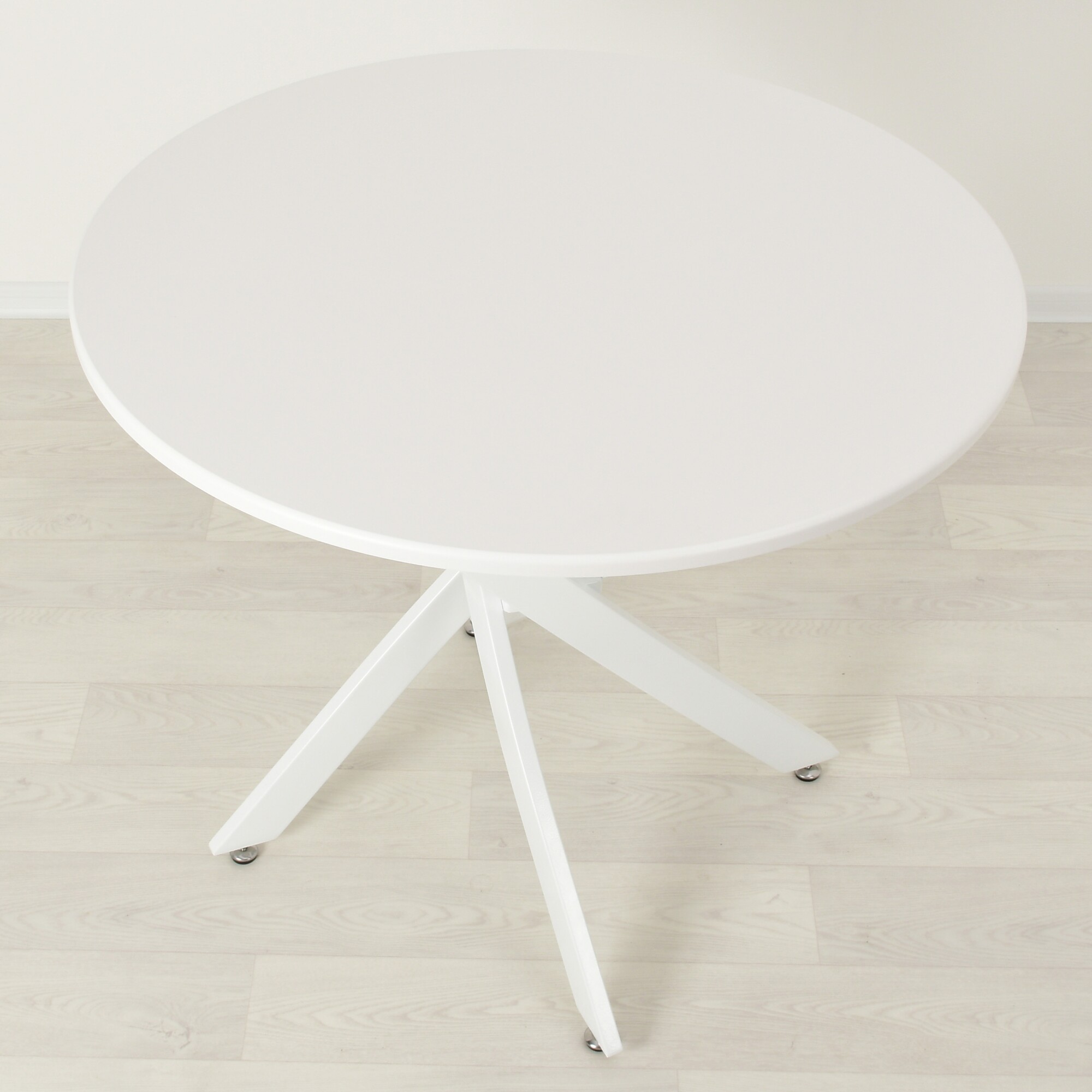 Обеденный стол из МДФ Рим белый/белый