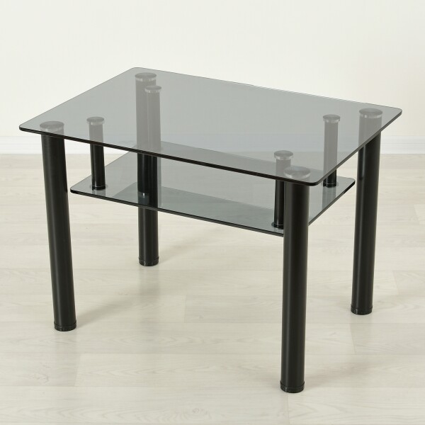 Стеклянный кофейный стол Модерн 02 серый