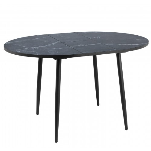 Раздвижной стол для кухни Баттерфляй ЛДСП+HPL-пластик Черный мрамор