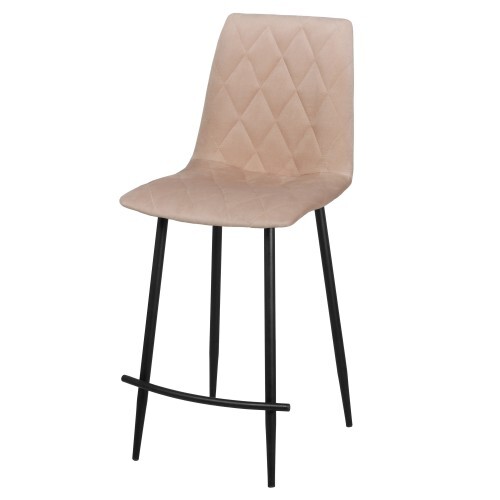 Дизайнерский полубарный стул Мюнхен Ромб кофе с молоком
