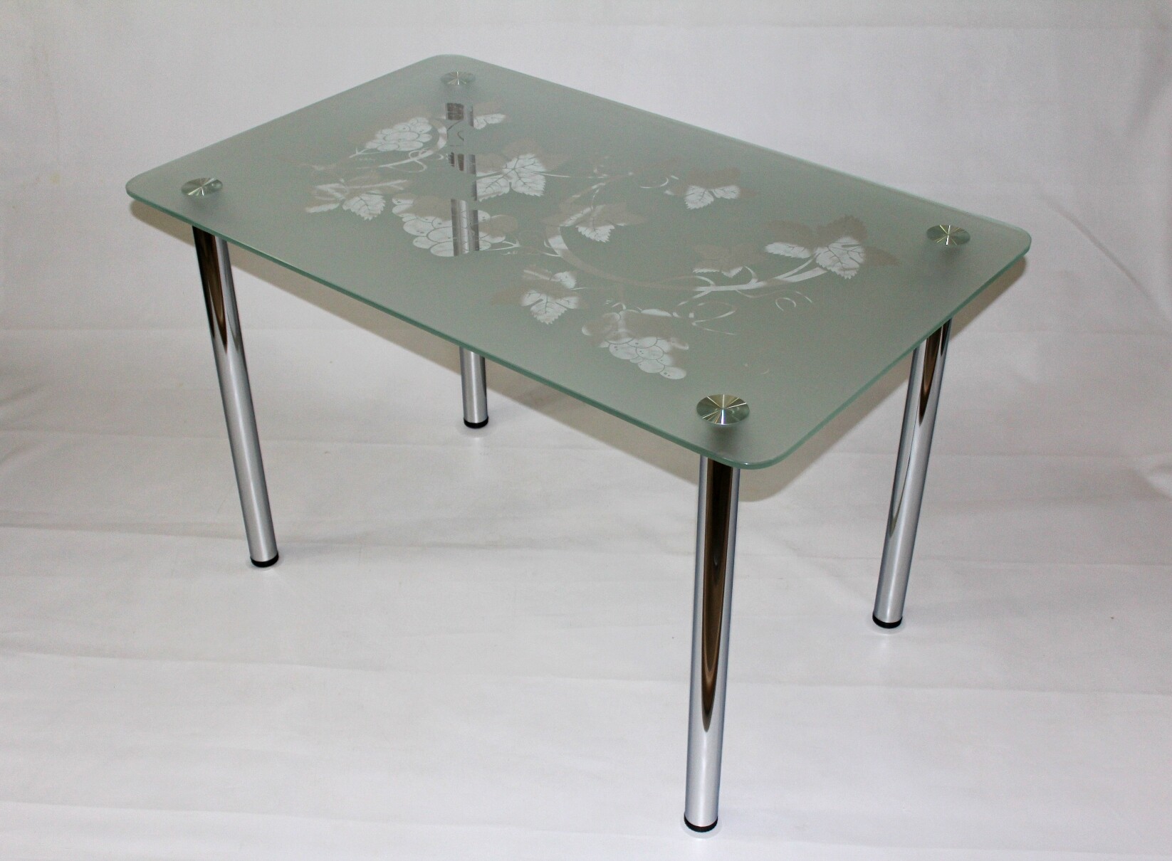Стеклянный стол Эдель 10 с узором Виноград-П (800х600)