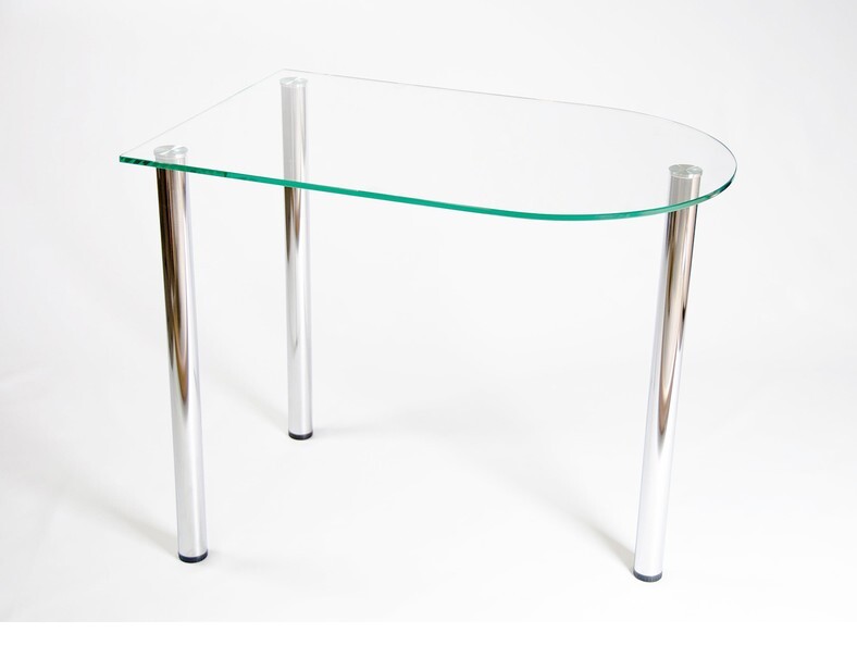 Обеденный стол из стекла Эдель 30/3 прозрачный (800х700)