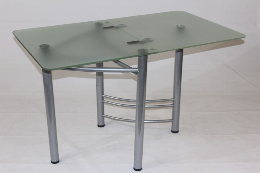 Стеклянный раскладной стол Опус прямоугольный матовый (600/1200х700)