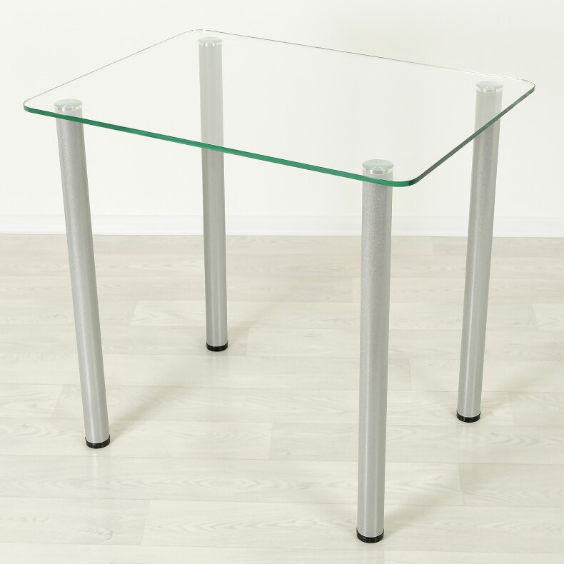 Стеклянный стол Эдель 10 из осветленного стекла Оптивайт (650х500)