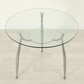 Стеклянный обеденный стол Вокал 18-3 прозрачный металлик - фото 2