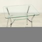 Обеденный стол из стекла Квадро 10 прозрачный хром - фото 2