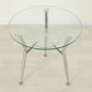 Стеклянный стол для кухни Квадро 18-3 прозрачный хром - фото 2