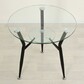 Стеклянный стол для кухни Квадро 18-3 прозрачный черный - фото 2