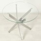 Стеклянный обеденный стол Рим 18 прозрачный металлик - фото 2
