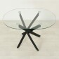 Стеклянный стол для кухни Рим 23 прозрачный черный - фото 2