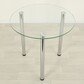Обеденный стол со стеклом Эдель 18 прозрачный хром - фото 2